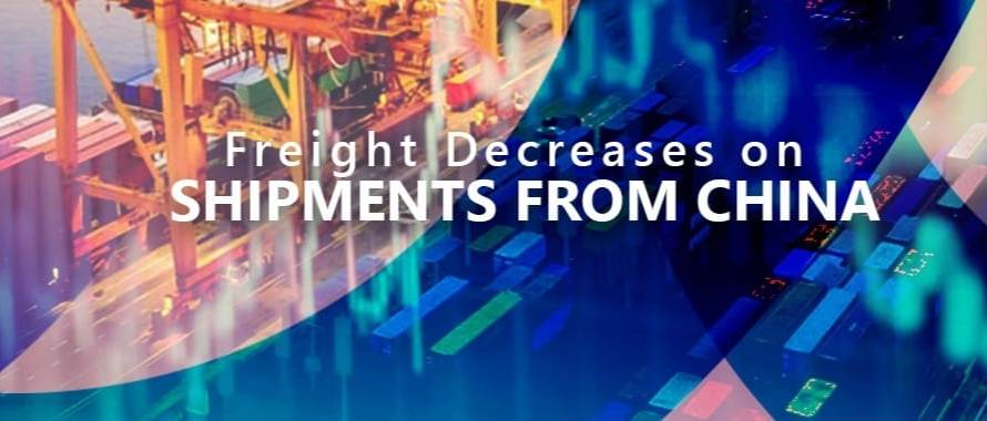 Freight Decreases on Shipments From China